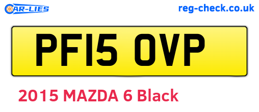 PF15OVP are the vehicle registration plates.