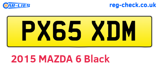 PX65XDM are the vehicle registration plates.
