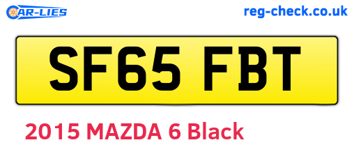 SF65FBT are the vehicle registration plates.