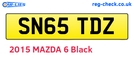 SN65TDZ are the vehicle registration plates.