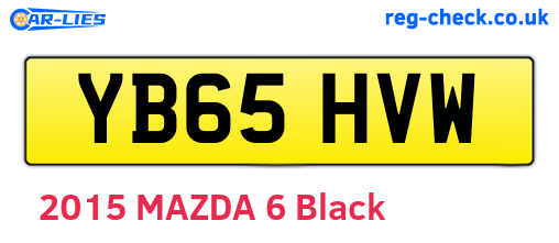 YB65HVW are the vehicle registration plates.