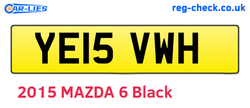 YE15VWH are the vehicle registration plates.
