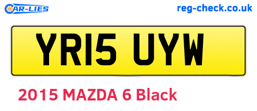YR15UYW are the vehicle registration plates.