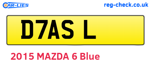 D7ASL are the vehicle registration plates.