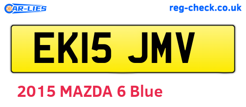 EK15JMV are the vehicle registration plates.