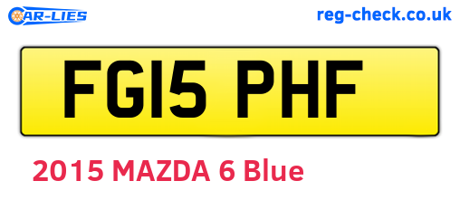 FG15PHF are the vehicle registration plates.