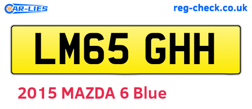 LM65GHH are the vehicle registration plates.