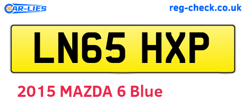 LN65HXP are the vehicle registration plates.