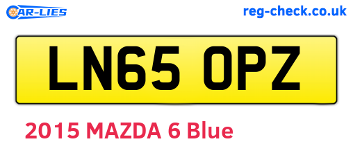 LN65OPZ are the vehicle registration plates.