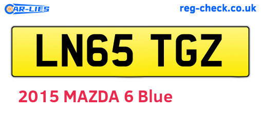 LN65TGZ are the vehicle registration plates.