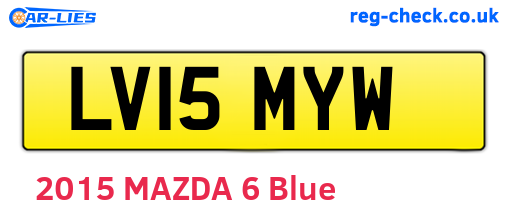LV15MYW are the vehicle registration plates.