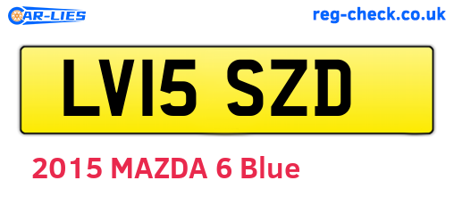 LV15SZD are the vehicle registration plates.