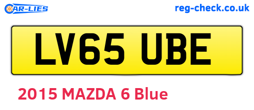 LV65UBE are the vehicle registration plates.