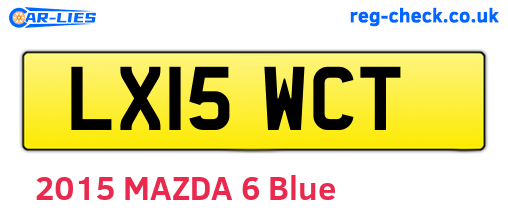 LX15WCT are the vehicle registration plates.