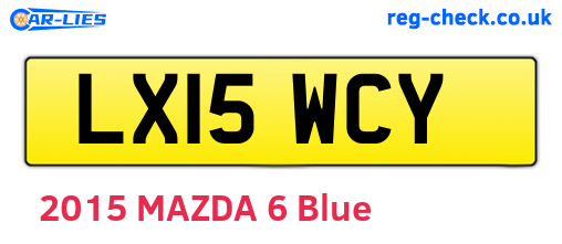 LX15WCY are the vehicle registration plates.