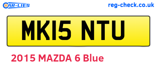 MK15NTU are the vehicle registration plates.
