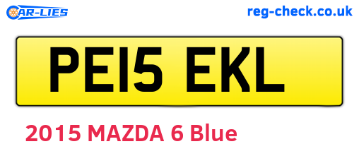 PE15EKL are the vehicle registration plates.