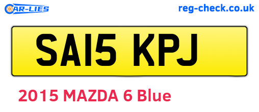 SA15KPJ are the vehicle registration plates.