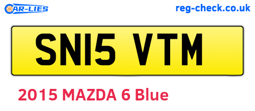 SN15VTM are the vehicle registration plates.