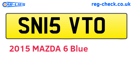 SN15VTO are the vehicle registration plates.