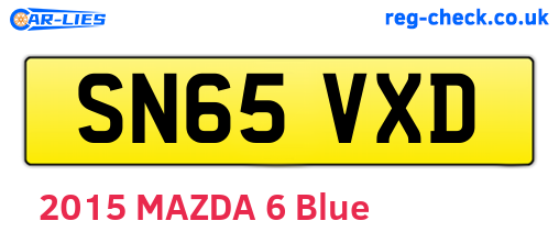 SN65VXD are the vehicle registration plates.