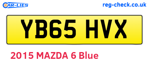 YB65HVX are the vehicle registration plates.