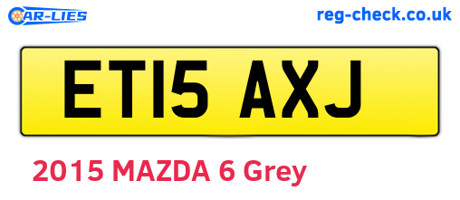 ET15AXJ are the vehicle registration plates.