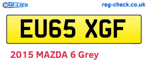 EU65XGF are the vehicle registration plates.