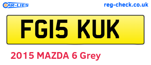 FG15KUK are the vehicle registration plates.