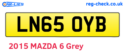 LN65OYB are the vehicle registration plates.