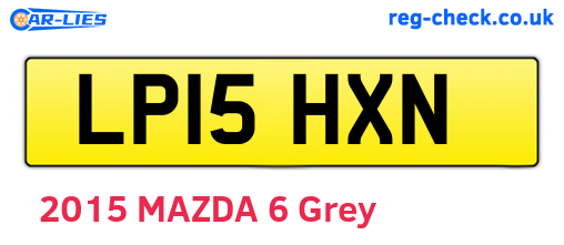 LP15HXN are the vehicle registration plates.
