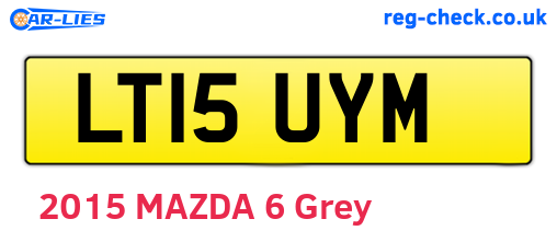 LT15UYM are the vehicle registration plates.