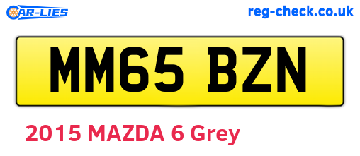 MM65BZN are the vehicle registration plates.