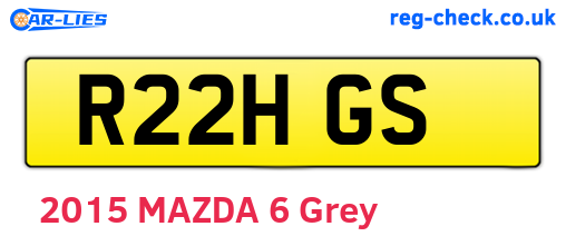 R22HGS are the vehicle registration plates.