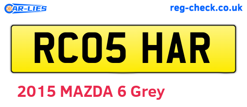 RC05HAR are the vehicle registration plates.