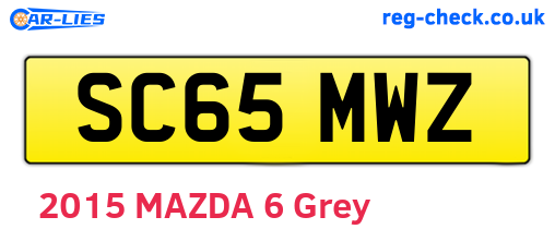 SC65MWZ are the vehicle registration plates.