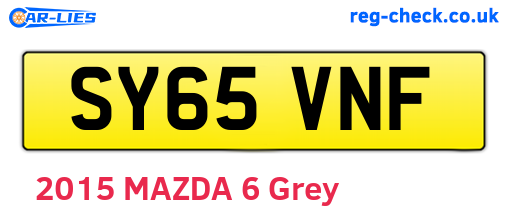 SY65VNF are the vehicle registration plates.