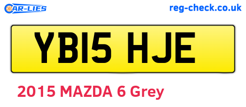 YB15HJE are the vehicle registration plates.