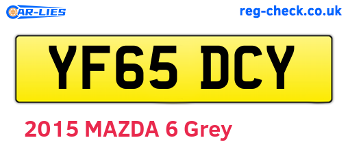 YF65DCY are the vehicle registration plates.