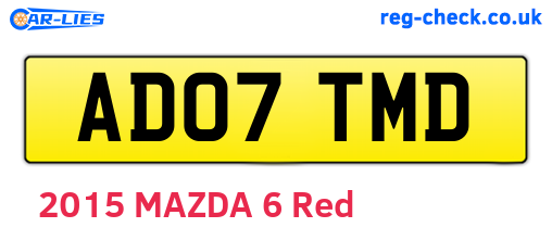 AD07TMD are the vehicle registration plates.