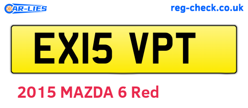 EX15VPT are the vehicle registration plates.