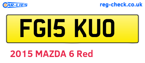 FG15KUO are the vehicle registration plates.