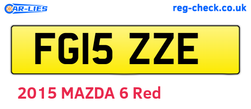 FG15ZZE are the vehicle registration plates.