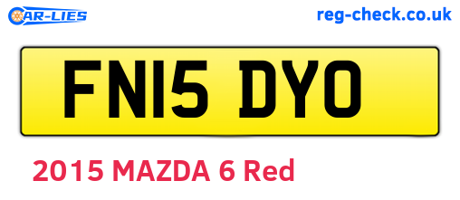 FN15DYO are the vehicle registration plates.