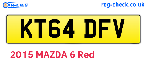KT64DFV are the vehicle registration plates.