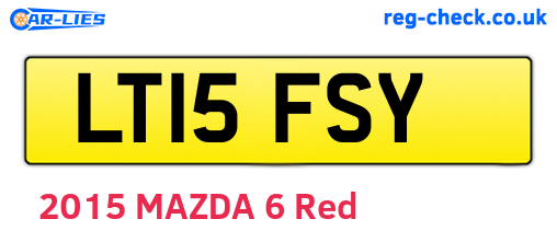 LT15FSY are the vehicle registration plates.
