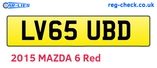 LV65UBD are the vehicle registration plates.