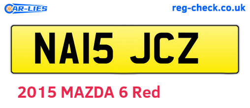 NA15JCZ are the vehicle registration plates.