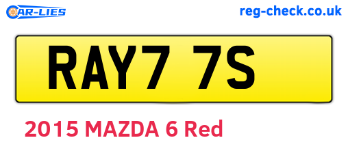 RAY77S are the vehicle registration plates.