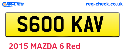 S600KAV are the vehicle registration plates.